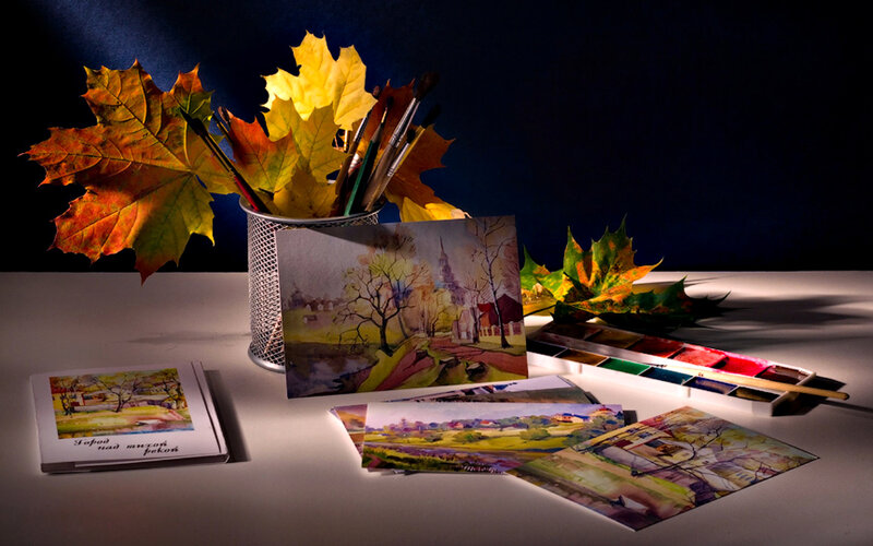 Autumn Leaves and Paintings