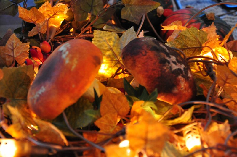 Autumn Leaves and Pumpkins — Orange