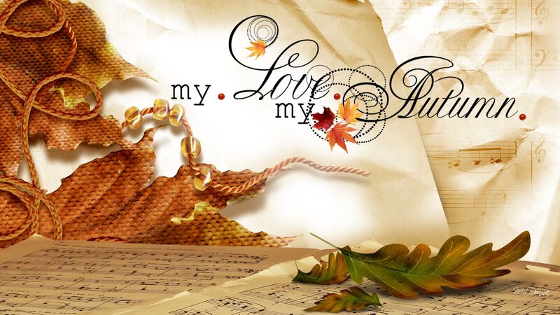 Autumn Leaves and Sheet Music