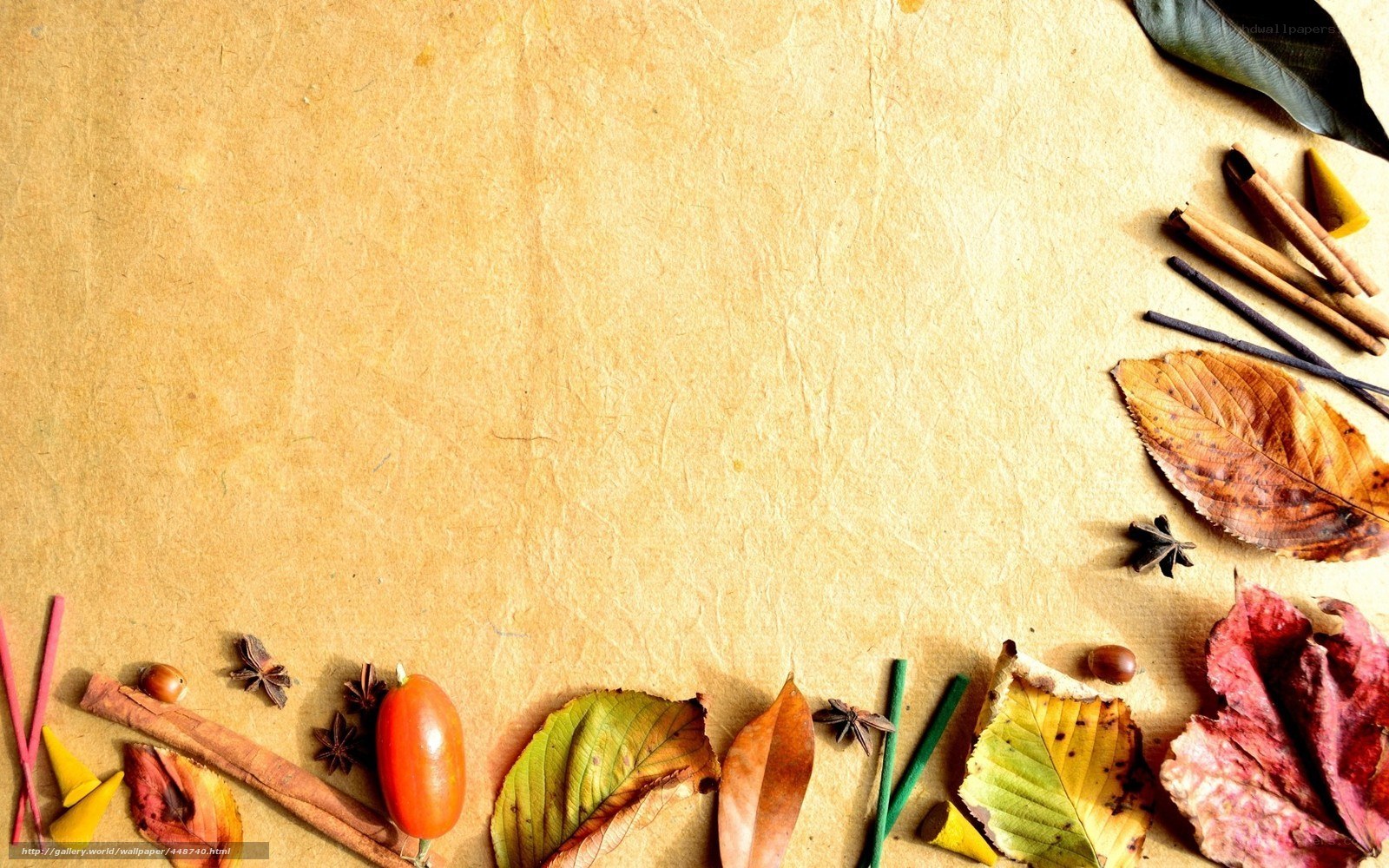 autumn leaves and spices