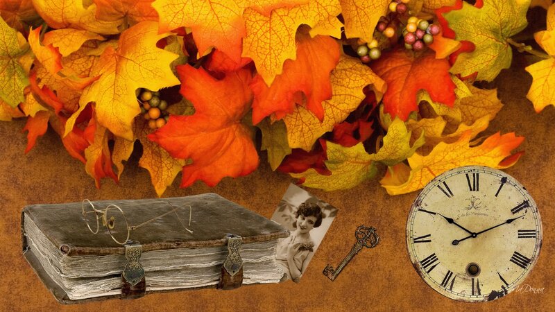 Autumn Leaves and Vintage Items