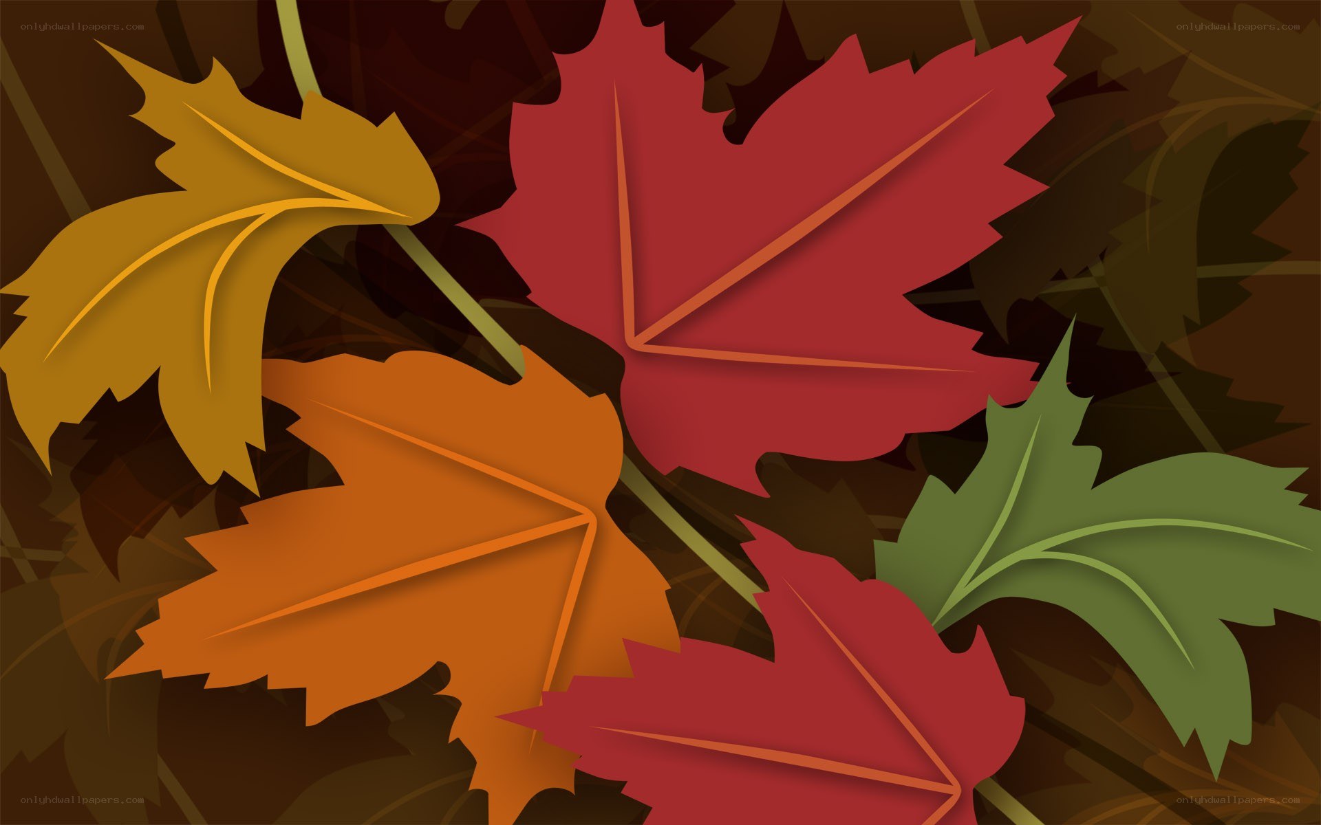 autumn leaves collage