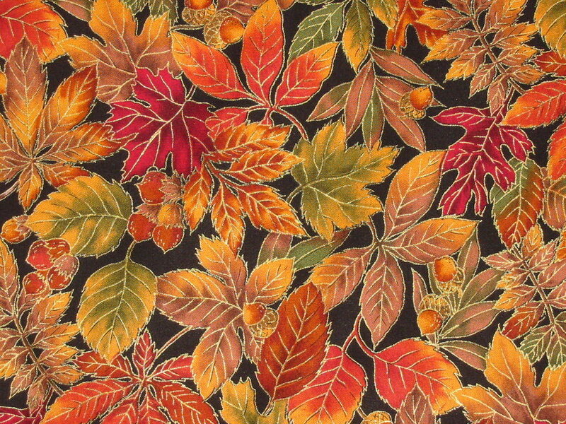 autumn leaves fabric pattern