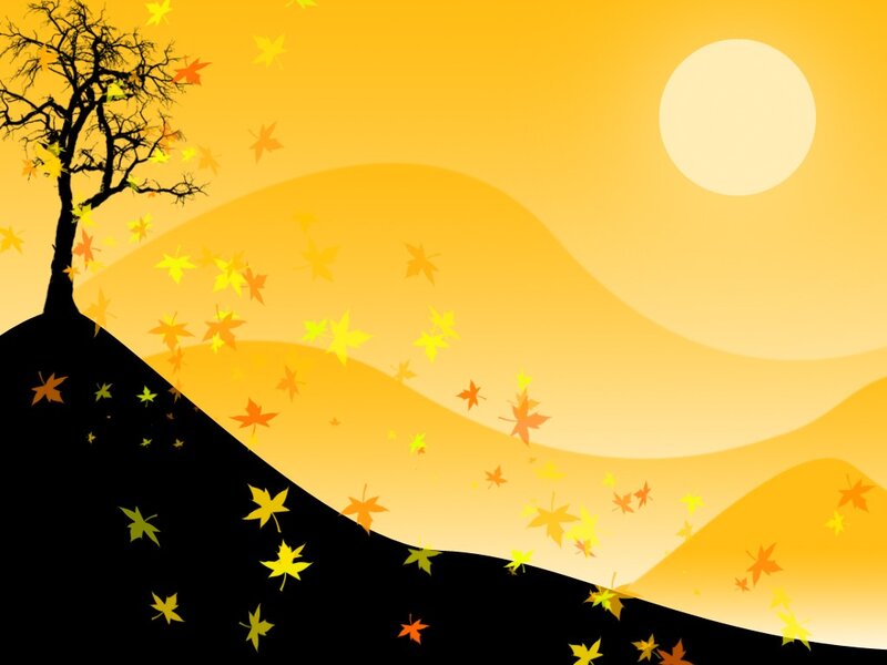 autumn leaves falling