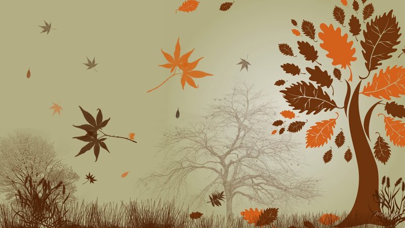 Autumn Leaves Falling — Brown