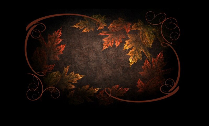 Autumn Leaves Frame — Brown
