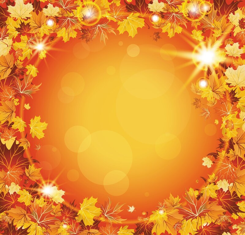 Autumn Leaves Frame — Orange