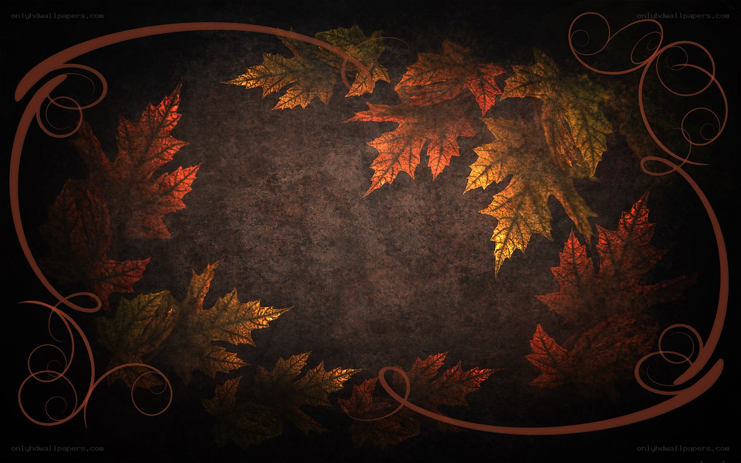 autumn leaves frame