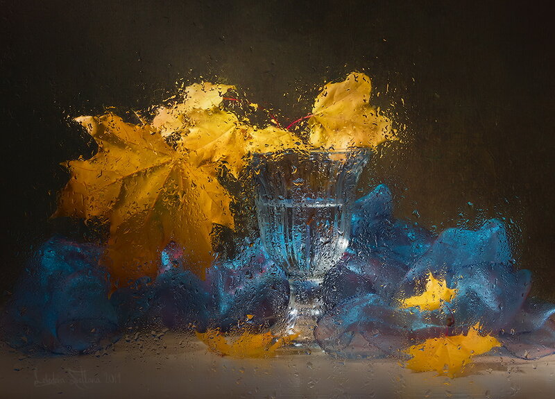 Autumn Leaves in Glass
