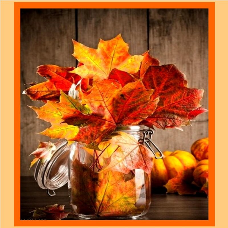 Autumn Leaves in Jar