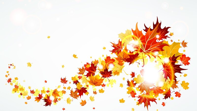 Autumn Leaves in Motion — Red