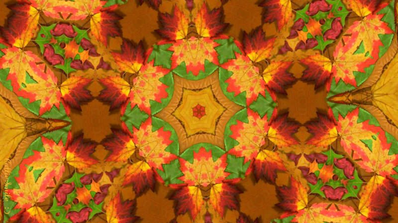 Autumn Leaves Kaleidoscope — Red