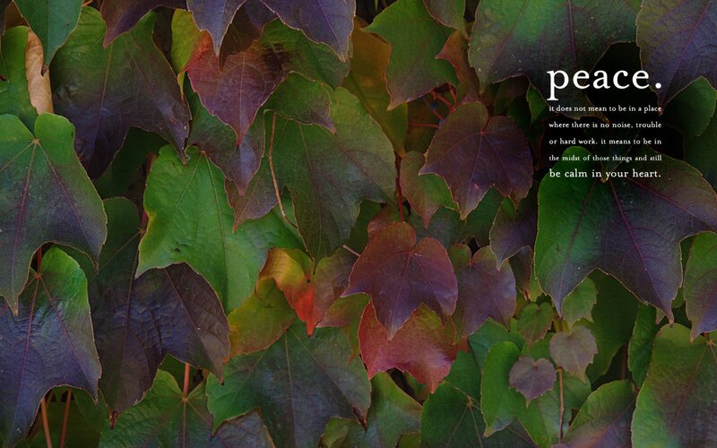 Autumn Leaves on Vine — Green