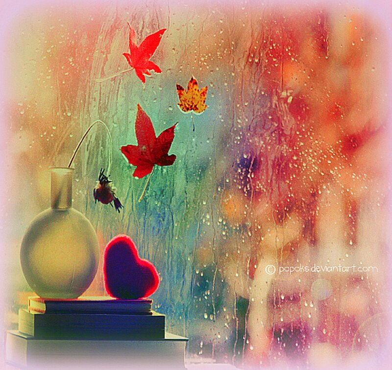 Autumn Leaves on Window