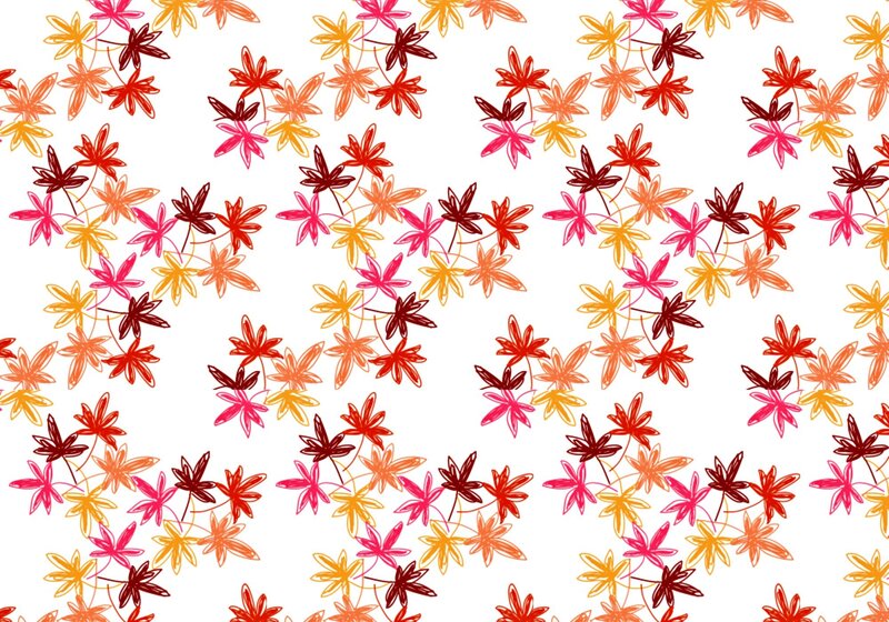 Autumn Leaves Pattern — Red, Calm