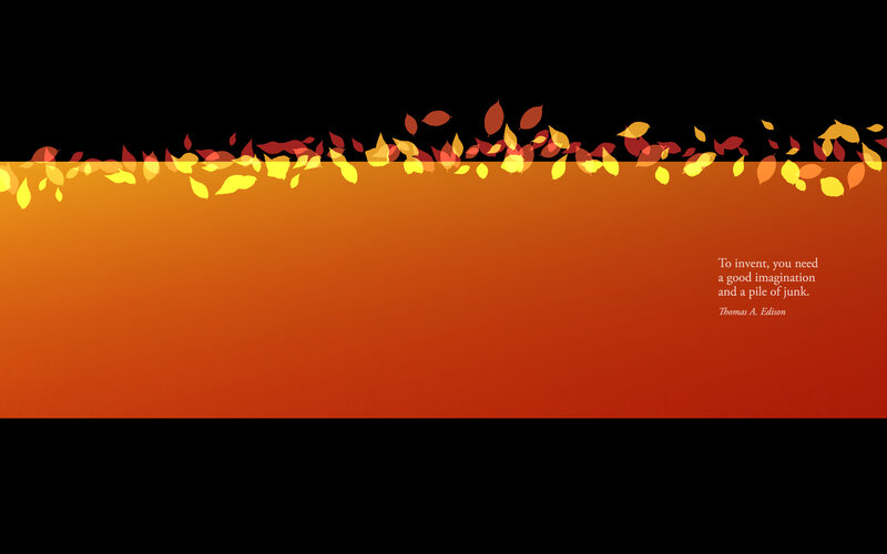 autumn leaves with quote