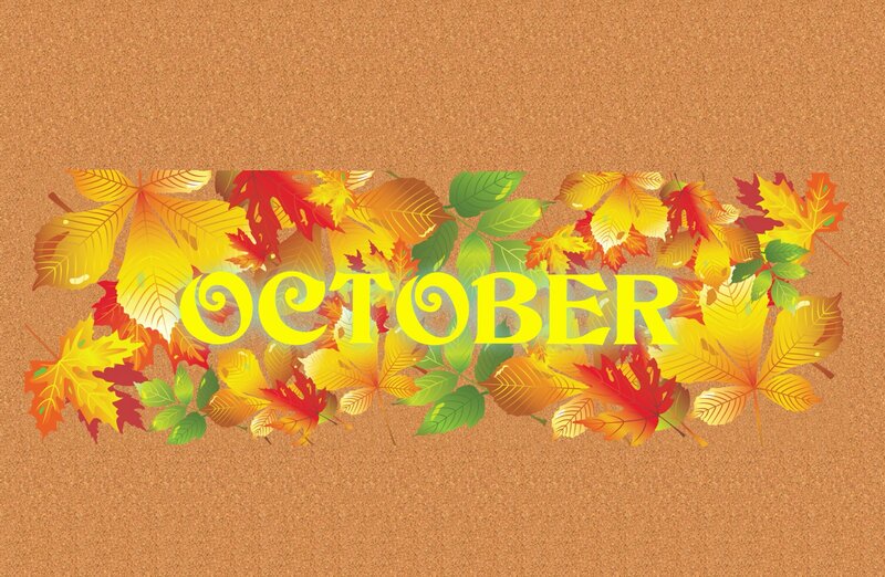 Autumn Leaves with Text — Yellow