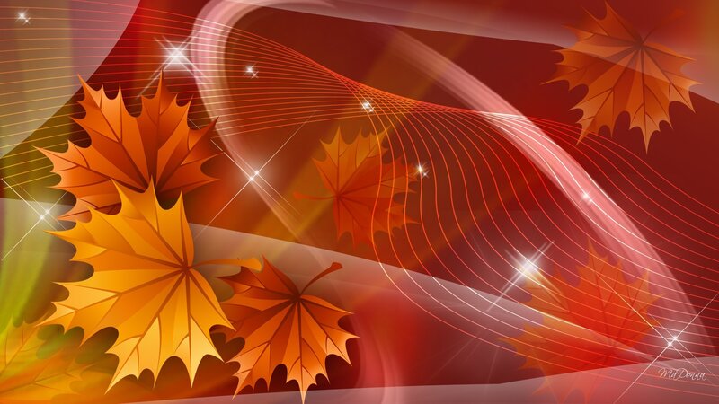 Autumn Maple Leaves — Red, Dynamic
