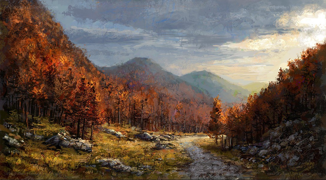 Autumn mountain landscape