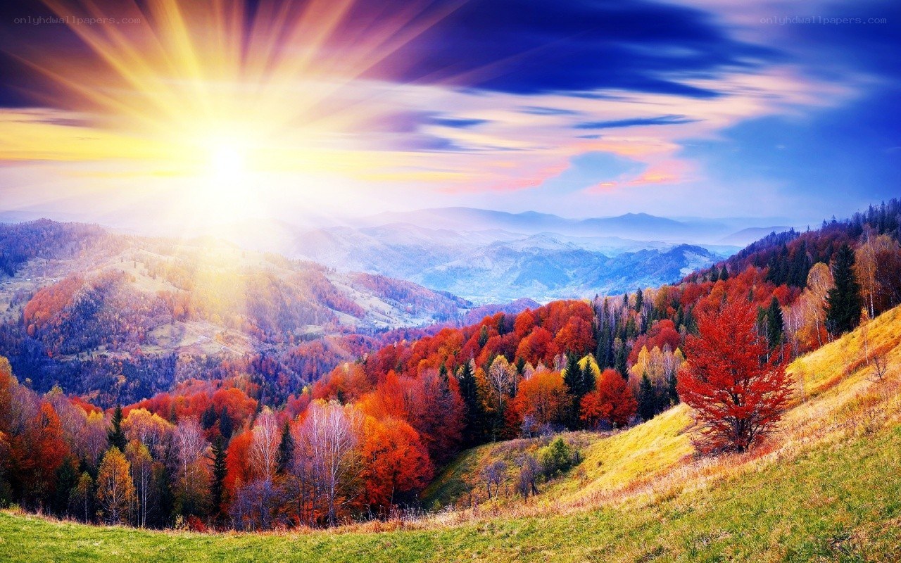 Autumn mountain landscape