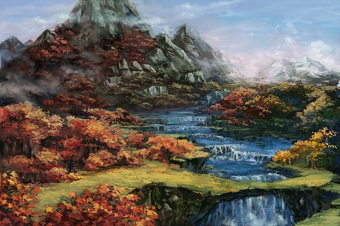 Autumn mountain landscape