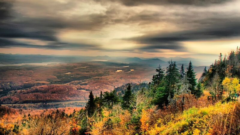 Autumn Mountain Landscape — Orange, Dramatic