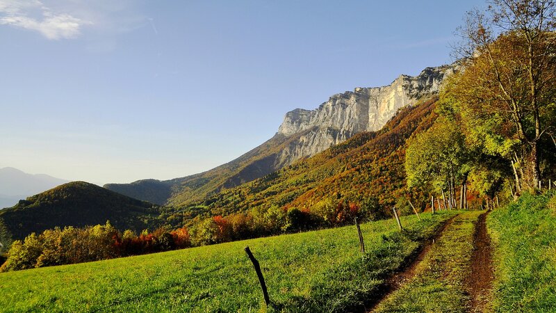 Autumn mountain trail