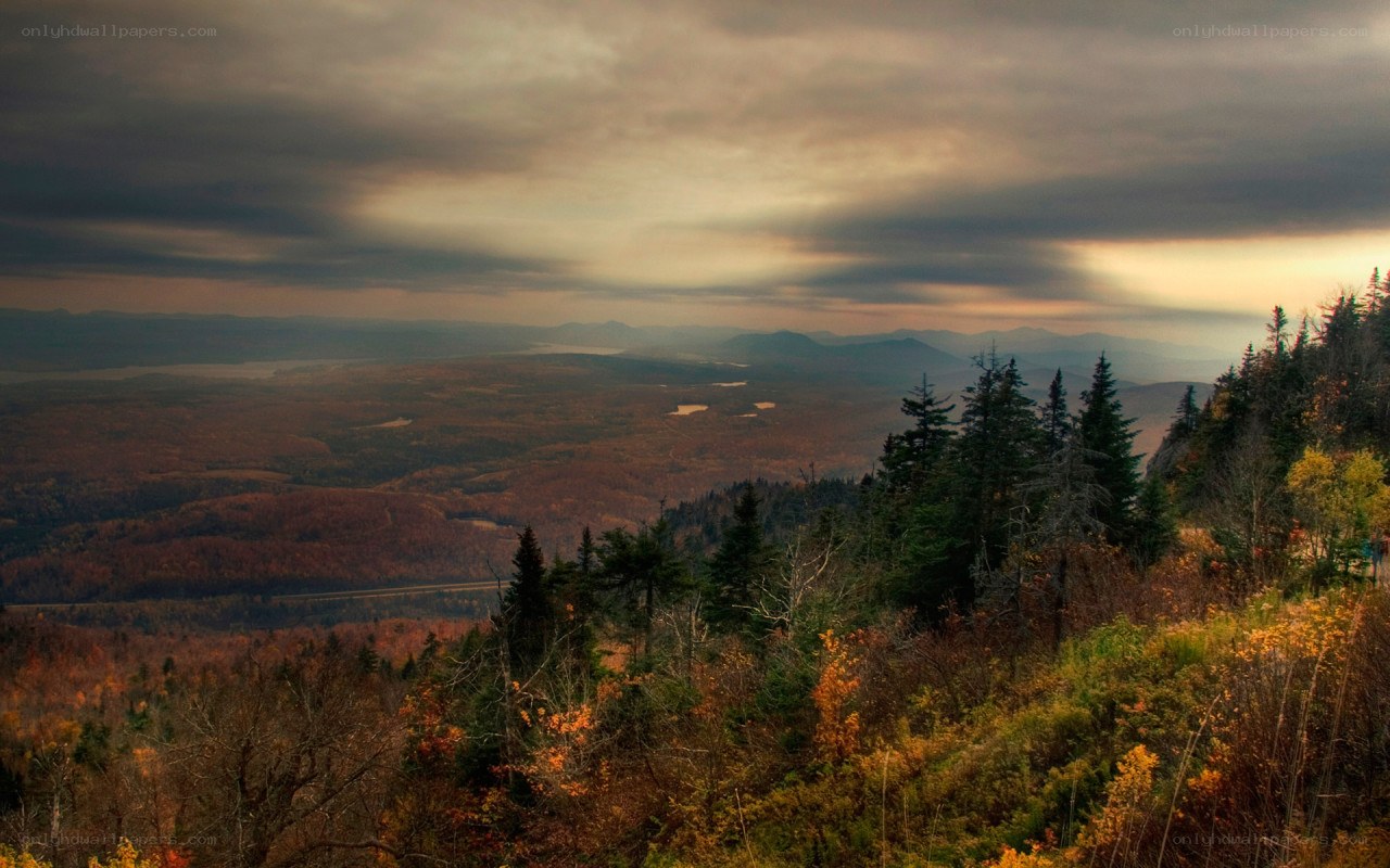 Autumn mountain vista