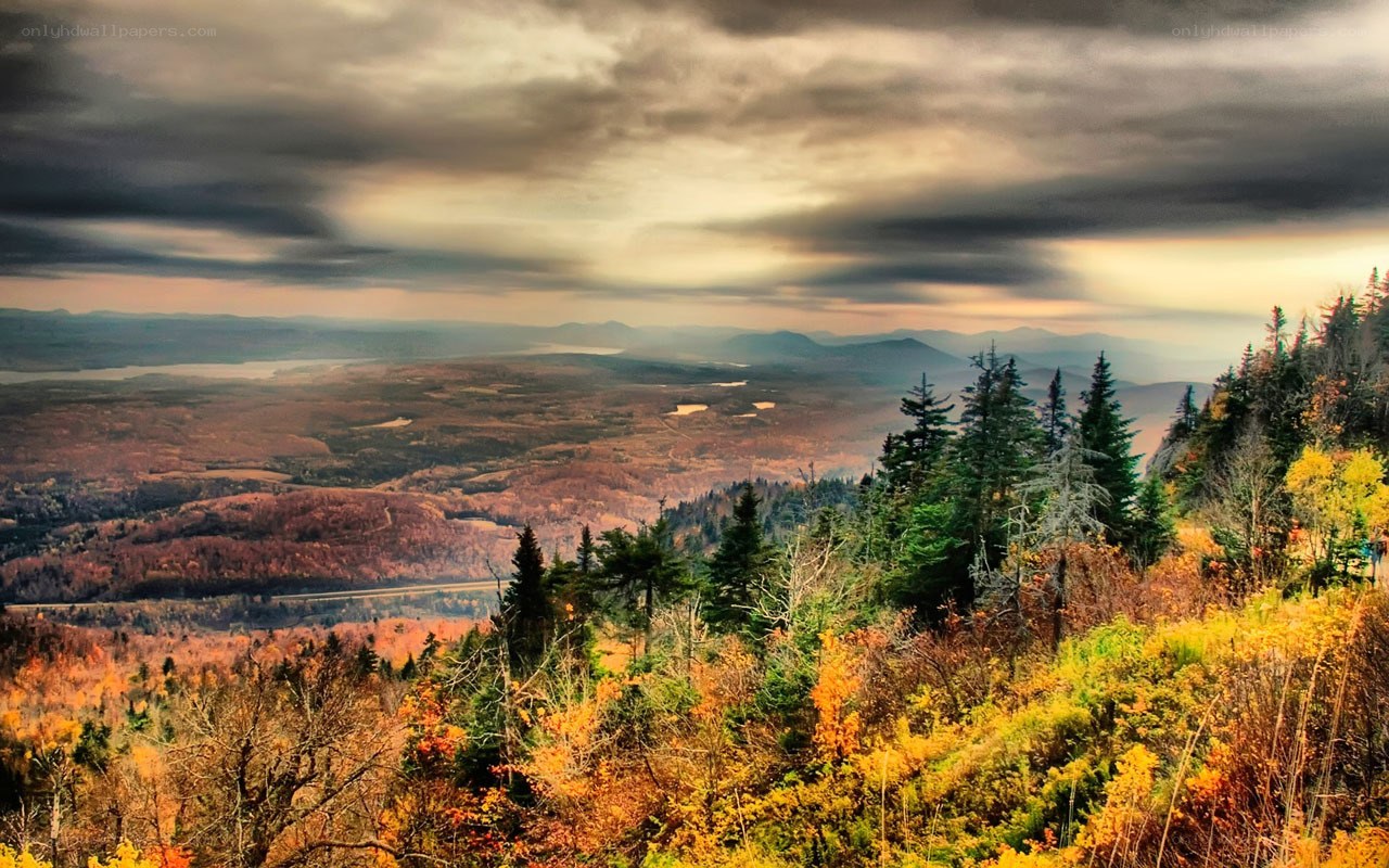 Autumn mountain vista