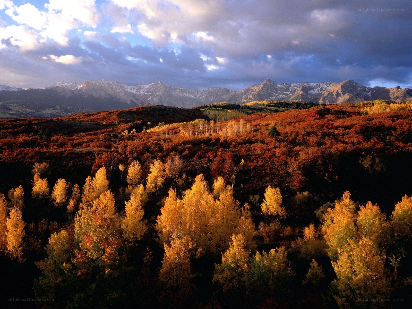 Autumn mountains landscape