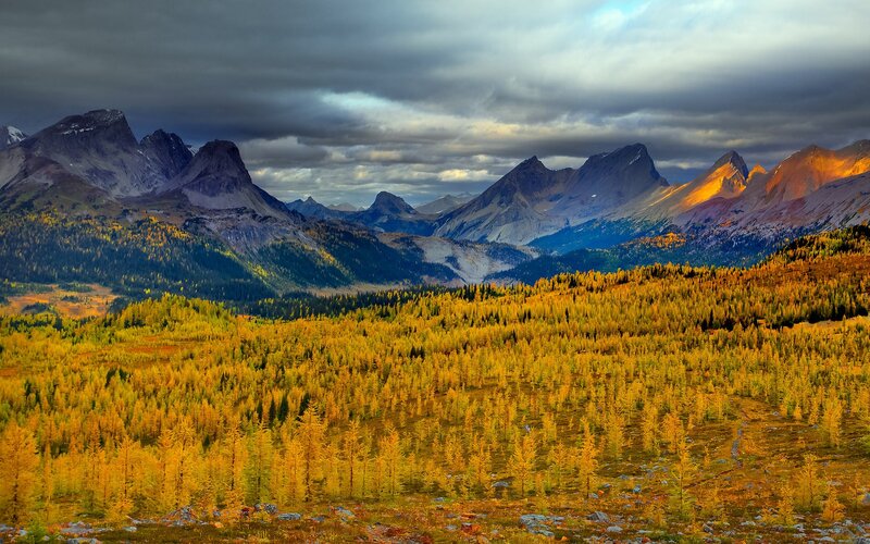 Autumn mountains landscape