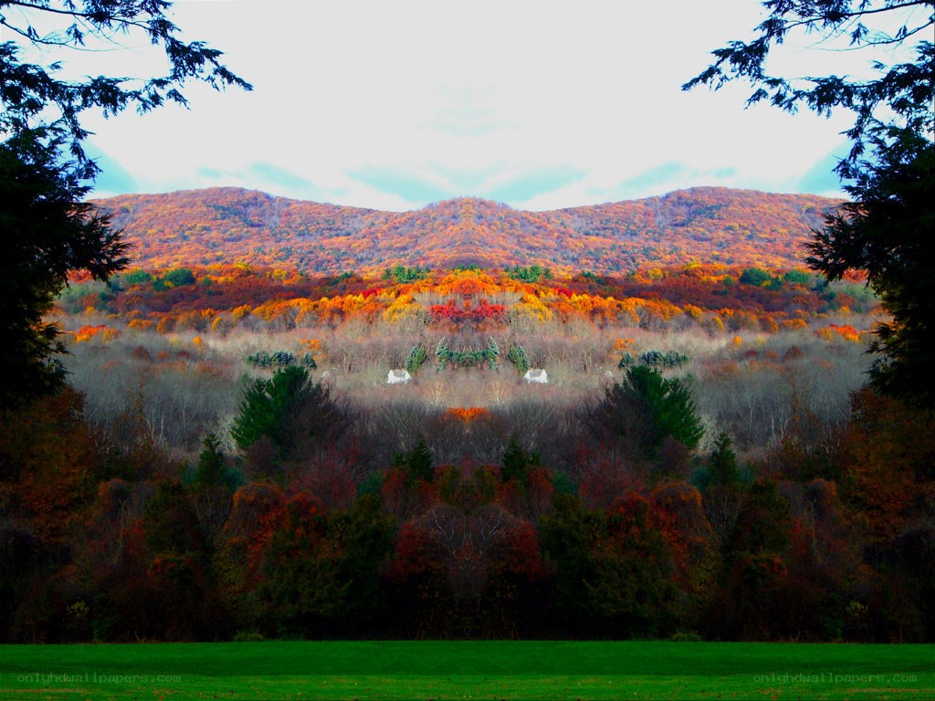 Autumn mountains landscape