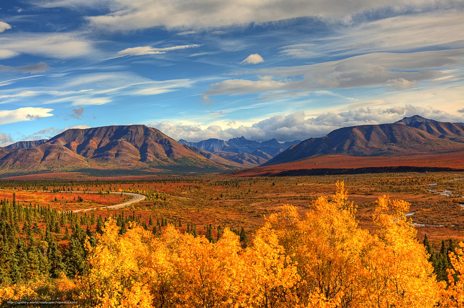 Autumn mountains landscape