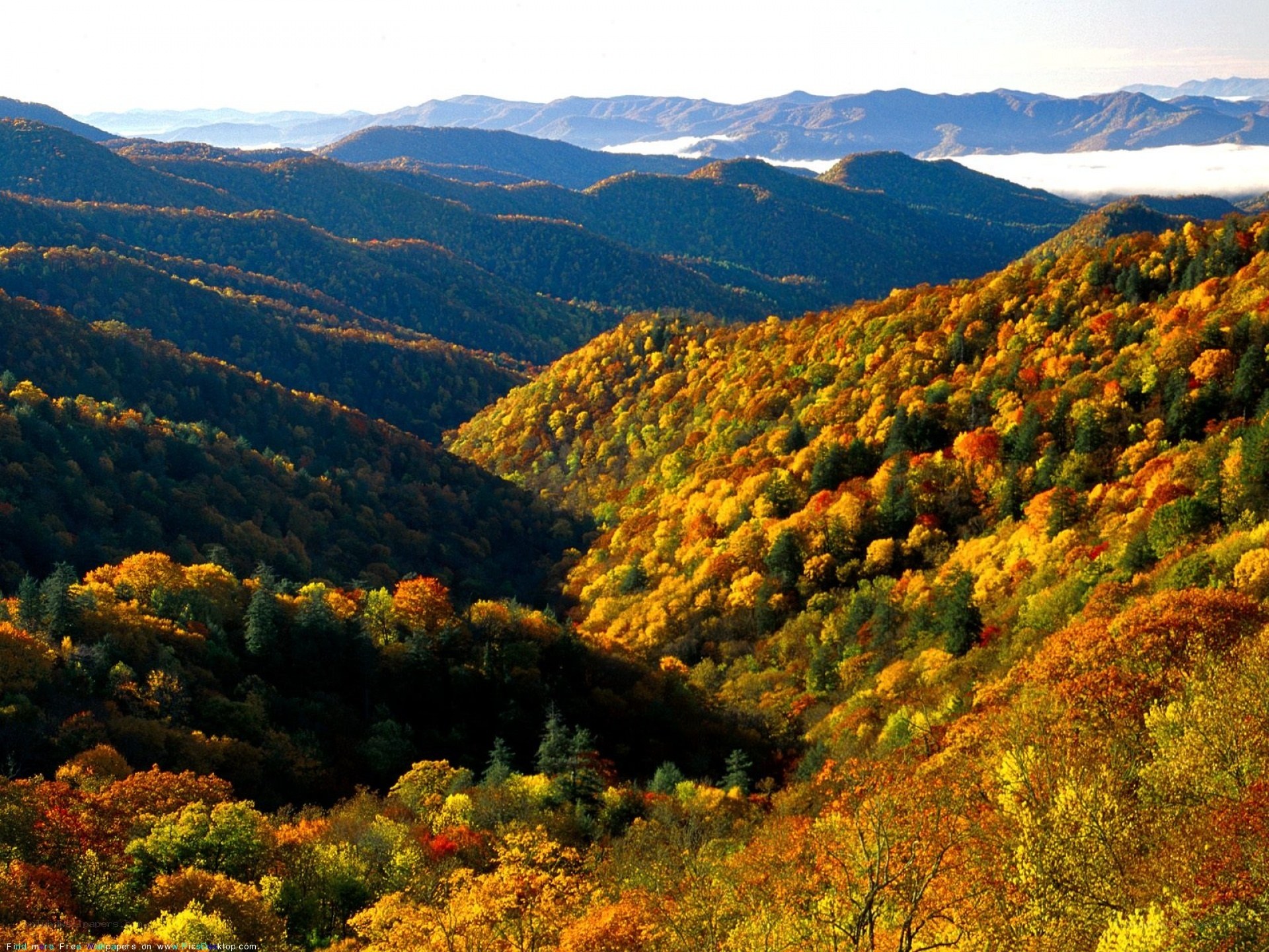 Autumn mountains landscape
