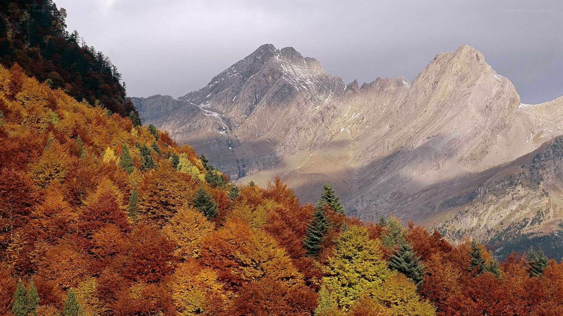 Autumn mountains landscape