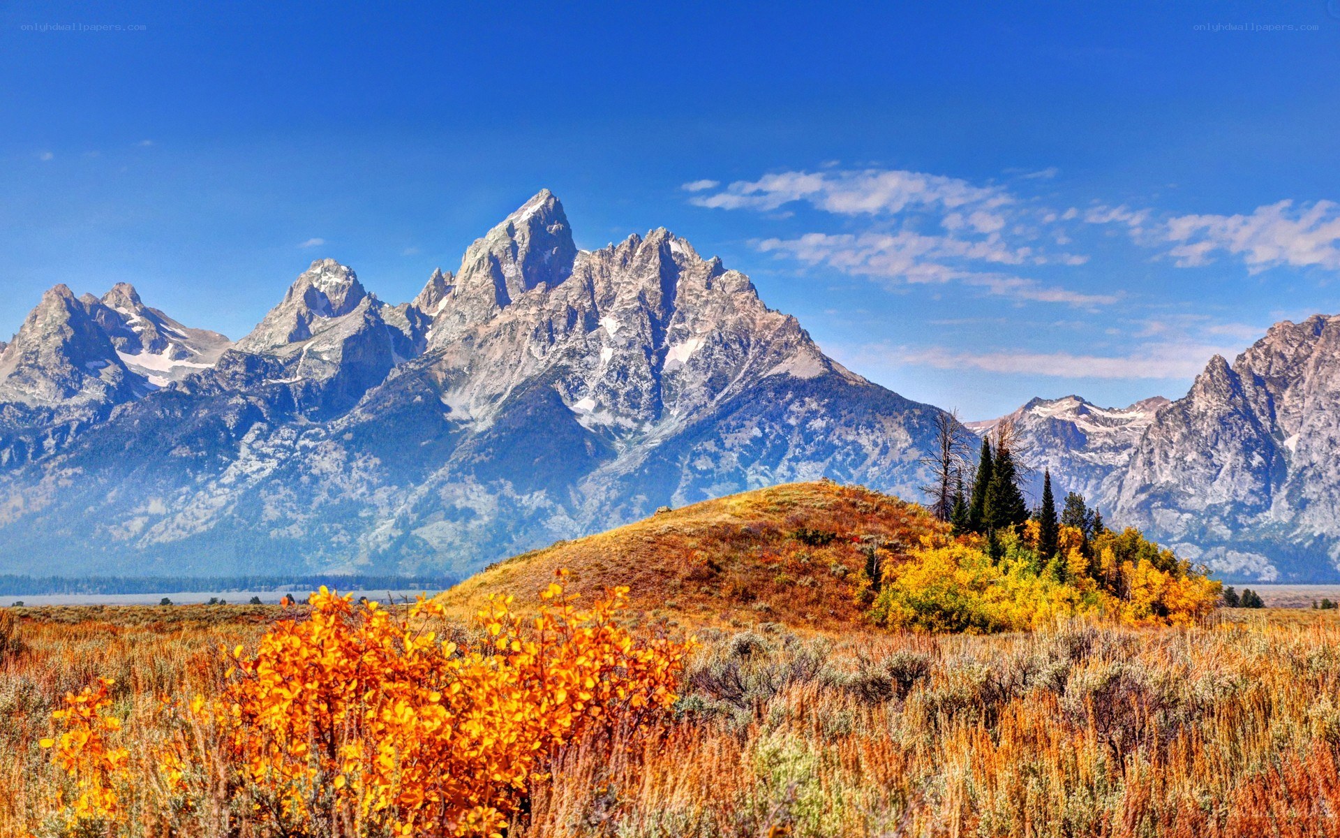 Autumn mountains landscape