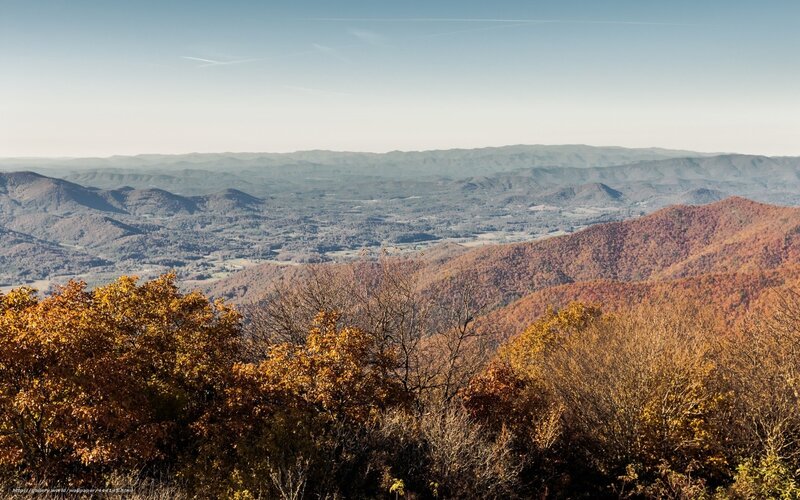 Autumn Mountains Landscape — Orange