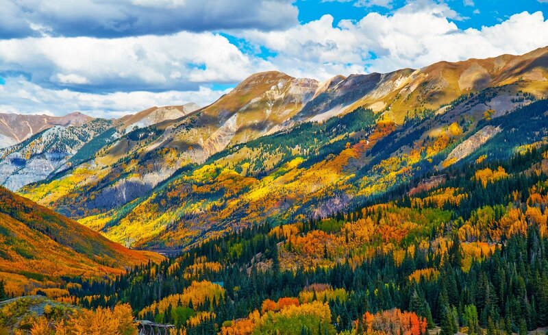 Autumn Mountains Landscape — Yellow