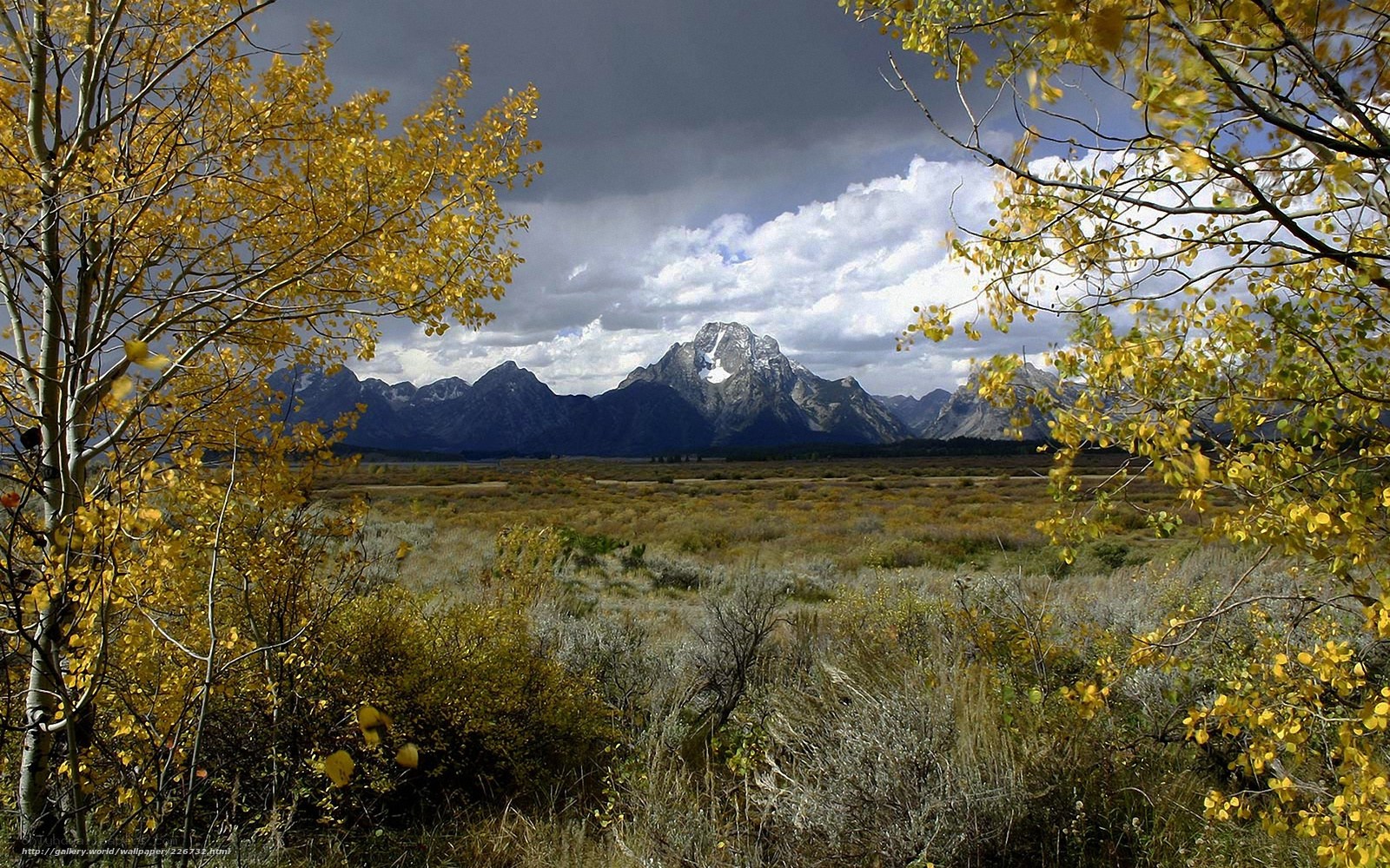 Autumn mountains landscape