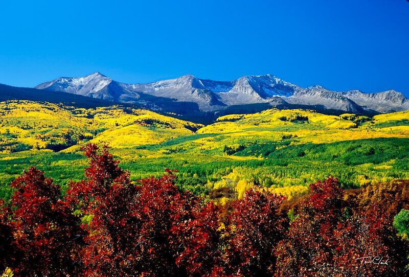 Autumn mountains with colorful foliage