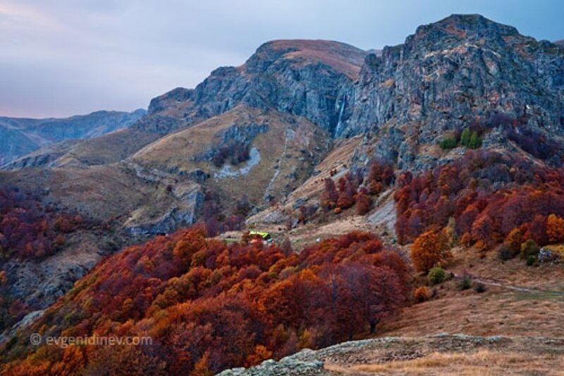 Autumn mountains with colorful trees