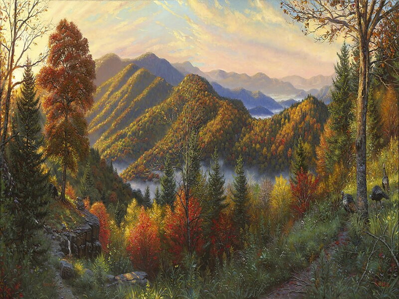Autumn Mountainscape — Green