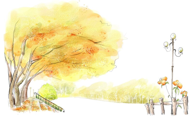 Autumn park scene