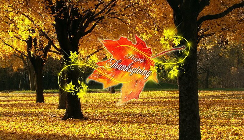 Autumn Park Scene — Yellow, Festive