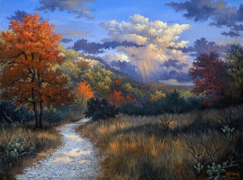 Autumn Path in Hills