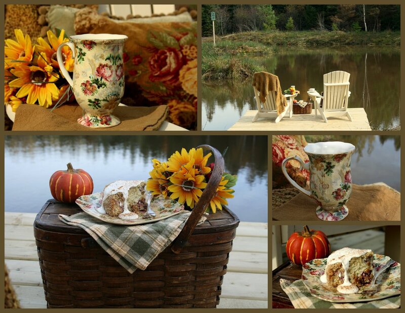 Autumn Picnic by Pond