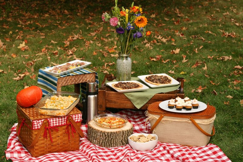 Autumn picnic spread