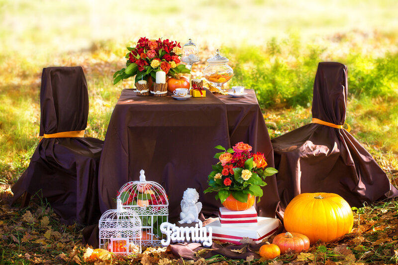 Autumn Picnic Table — Brown