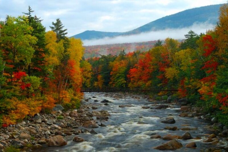 autumn river in the mountains