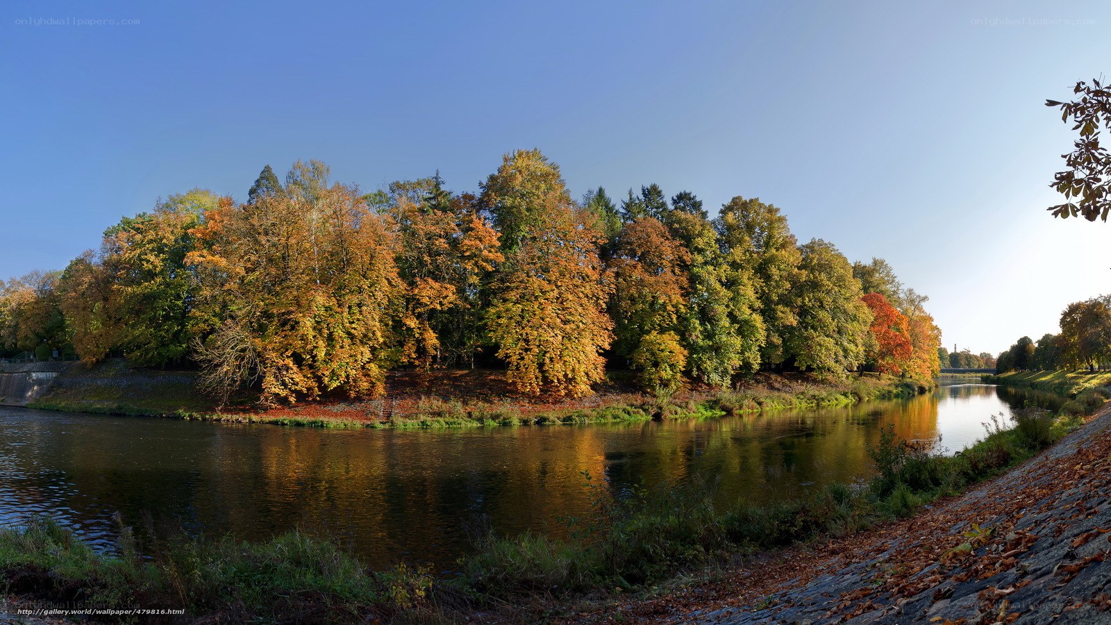 Autumn river landscape